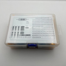156 Values Resistor Kit, 3120pcs 1/4W Metal Film 1Ω-10MΩ ±1%, w/Storage Box