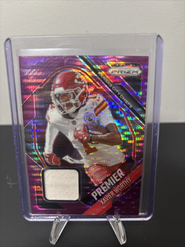 2025 Panini Prizm Xavier Worthy Purple Prizm Patch #PJY-XWY KANSAS CITY CHIEFS