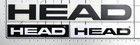 HEAD SKIS - 3 Stickers Decals - Black Die-Cut 8", Logos 4" - Skiing Ski Racing