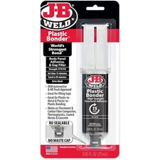 J-B Weld 50139 Plastic Bonder Adhesive Black 25 ml   Gap Filler Syringe