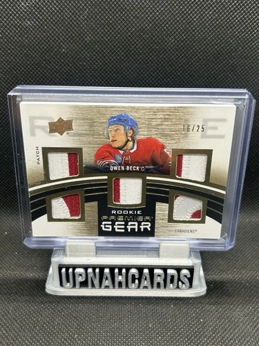 2023-24 UPPER DECK PREMIER HOCKEY OWEN BECK ROOKIE GEAR PATCHES /25 PGR-OB