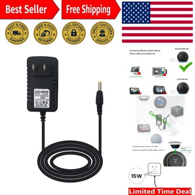 5 ft Durable Charger Adapter for Alexa Devices - Compatible with Echo Dot 3/4/5