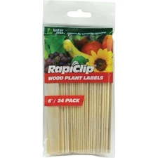 Rapiclip 6 In. Wood Garden Marker & Plant Label (24-Pack) 812 Rapiclip 812