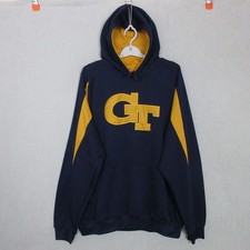 Pro Player Hoodie Mens 2XL Georgia Tech Navy Gold Pullover Embroidered