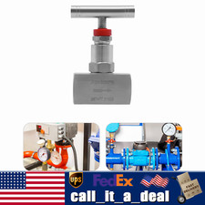 3/8" Needle Valve 6000 PSI Stainless Steel Straight Needle Valve Hydraulic Flow