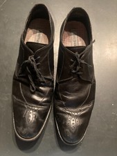 Johnston and Murphy Dress Shoes Black 10.5 Leather Mens