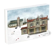 Billy Jacobs Winter JH Williams Farmhouse Wood Shelf Sitter Block 4.5" X 5.5"