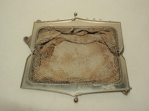 Vtg Whiting & Davis Brown Frame Elsah Mesh Purse Bag - Picture 6 of 9