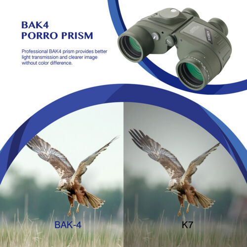 10X50 Binoculars Marine Military Telescope with Compass Rangefinder Waterproof - Picture 5 of 11