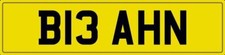 BAHN AUTOBAHN NUMBER PLATE B13 AHN GERMAN NO SPEED LIMIT RACING AMG BMW M3 M5