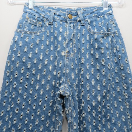 Shein Jeans High Waisted Pants Jeans Small Fits 24X27 Loose Fit Built In Shorts - Picture 5 of 14