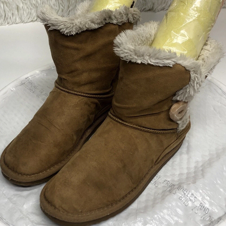 PIPER Niñas Forradas de Vellón Niñas Pequeñas Invierno Marrón Botas talla 4 Foto 2 de 4