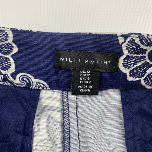 Willi Smith Blue & White Floral Shorts Size 12 - Picture 4 of 4