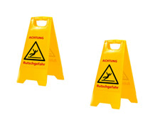 2 Stück Warnschild-Vorsicht Rutschgefahr-Vorsicht Glatt-Warnaufsteller Schild 