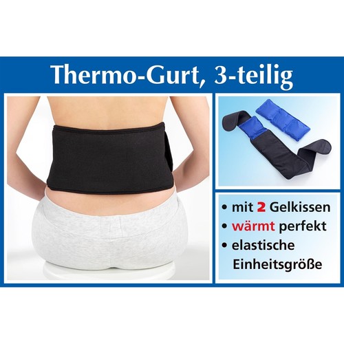 Thermogürtel Wärmegürtel Inkl. 2 Gelkissen Elastischer Thermo Gurt Warm & Kalt - Picture 3 of 3