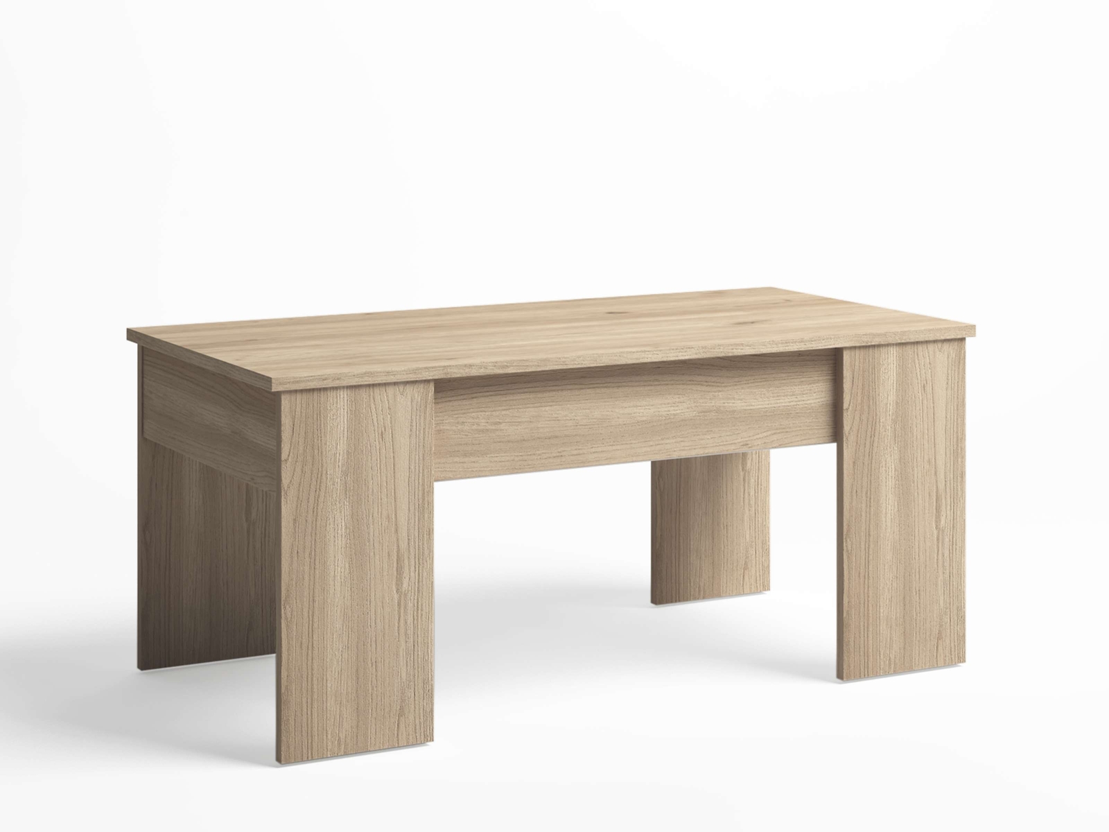 Mesa De Centro Elevable Basic Color Roble 100x50 Cm