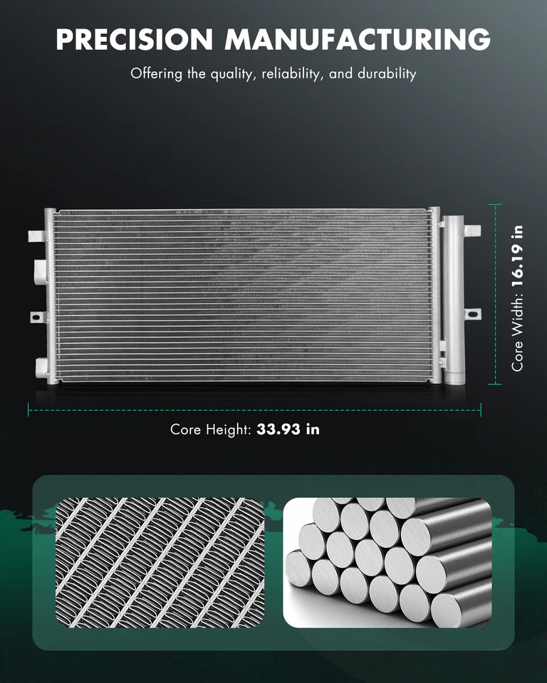 Condensador de CA apto para 2013 2015 2016 17-2020 Ford Fusion Lincoln MKZ 1,5 L Foto 2 de 4