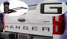 Matte Black Tailgate Letters ABS Plastic Inserts for 2019-2022 Ford Ranger 0.1IN