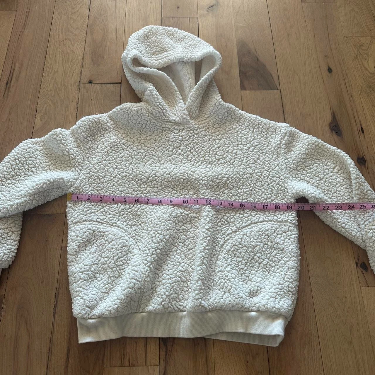 OFF WHITE Felpa con cappuccio in pile filo universale donna extra small avorio