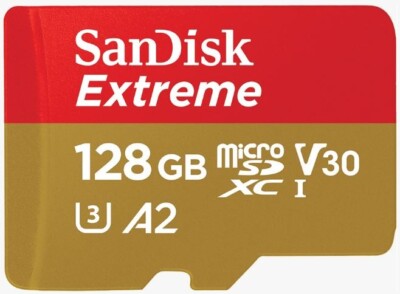 SanDisk Extreme | 128GB | Micro SD XC | UHS-I U3 A2 V30 Speicherkarte