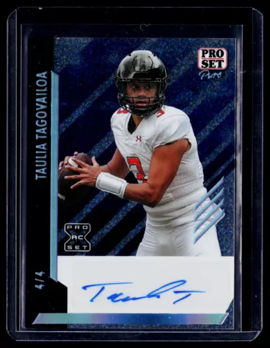 2024 Leaf Pro Set Pure #4/4 Platinum Stardust Taulia Tagovailoa Auto