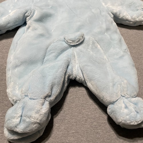 Absorba Baby Cold Weather Snowsuit 6 months Light Blue Bear Face Hoodie Zip - Picture 10 of 14