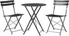 3 Pieces Folding Bistro Set, Patio Furniture Table and Chairs Outdoor Setting Co