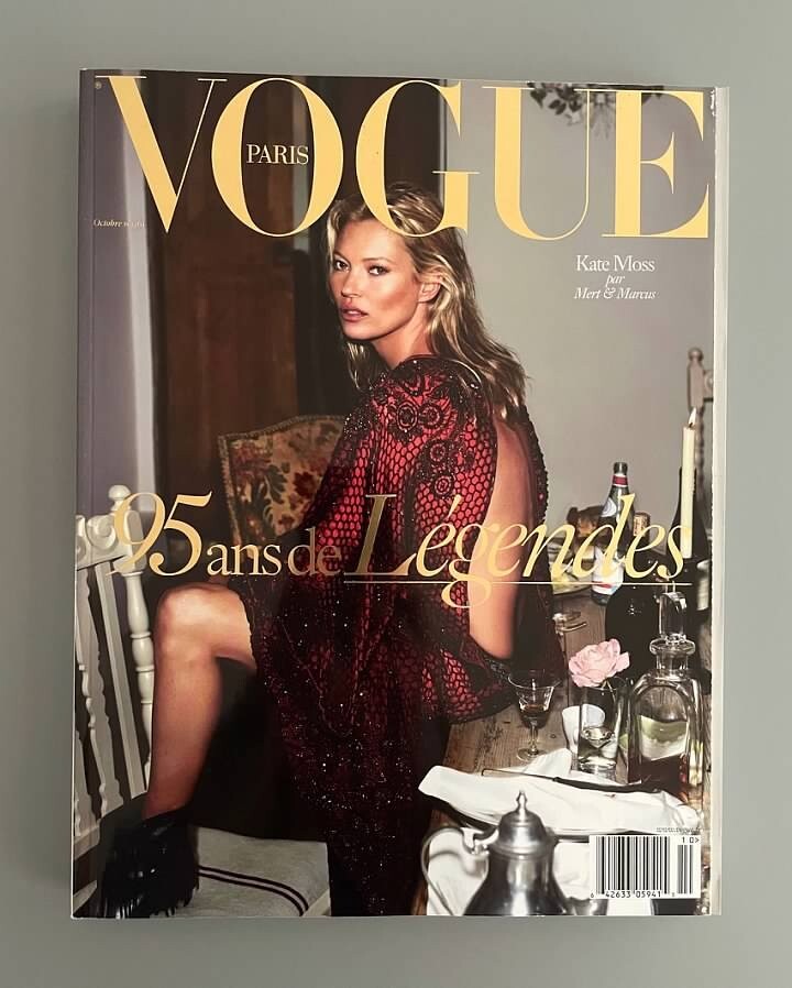 Vogue Paris October 2015 Kate Moss Cover + Editorial Anniversary Edition