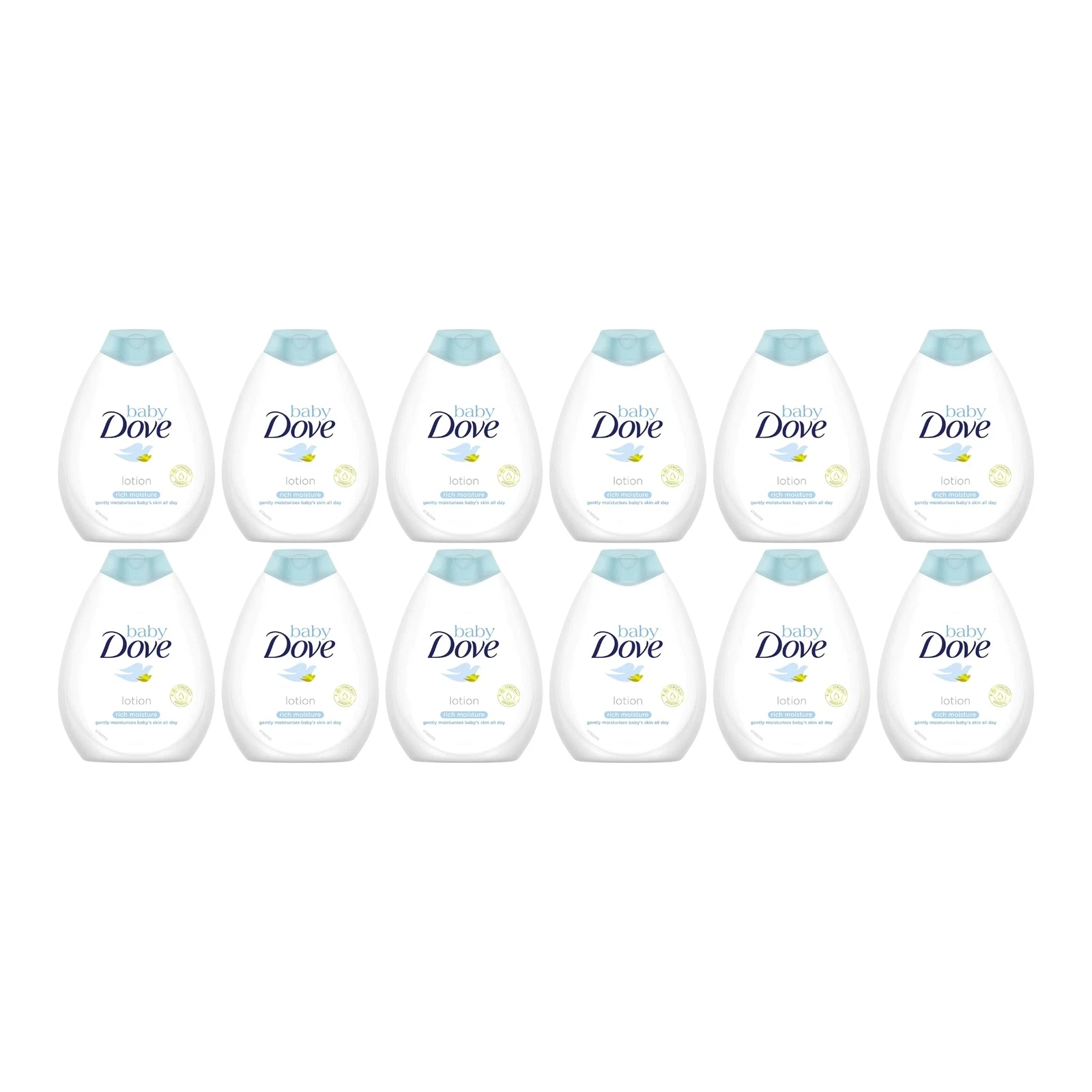 Baby Dove Rich Moisture Lotion 100% Skin-Natural Nutrients, 200ml (Pack of 12)