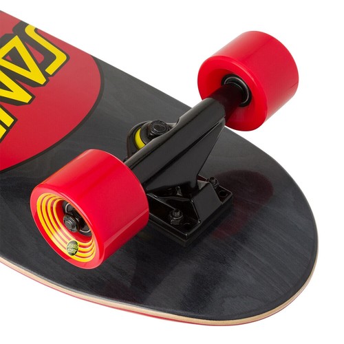 Santa Cruz Skateboard Classic Dot Street Cruiser Black/Red 8.79" x 29.05" - Picture 2 of 2