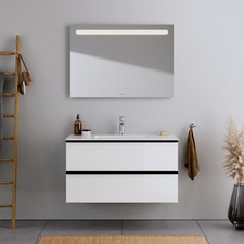 Badmöbel Set Waschtisch Badezimmer DURAVIT DuraPoint 100 cm Weiß Anthrazit