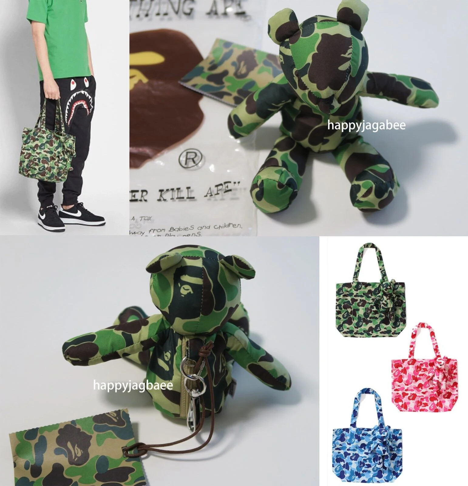 A BATHING APE Goods ABC CAMO BEAR ECO BAG (S) 1J20190001 New eBay