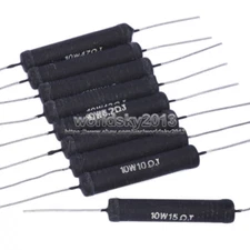 2PCS 10W 0.33-47 Ohm Audio Speaker Crossover Non Inductive Wire Winding Resistor