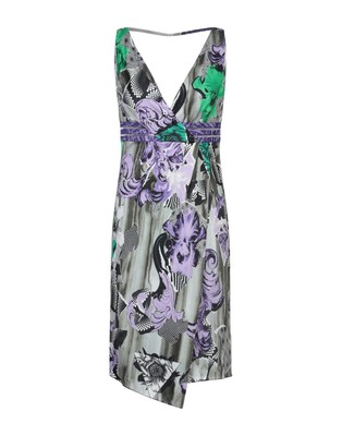 Women's Versace Collection Purple Viscose Midi Dress