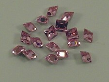 36pcs 4mm LIGHT ROSE SQUARE FOILED POINTED BACK European Rhinestones