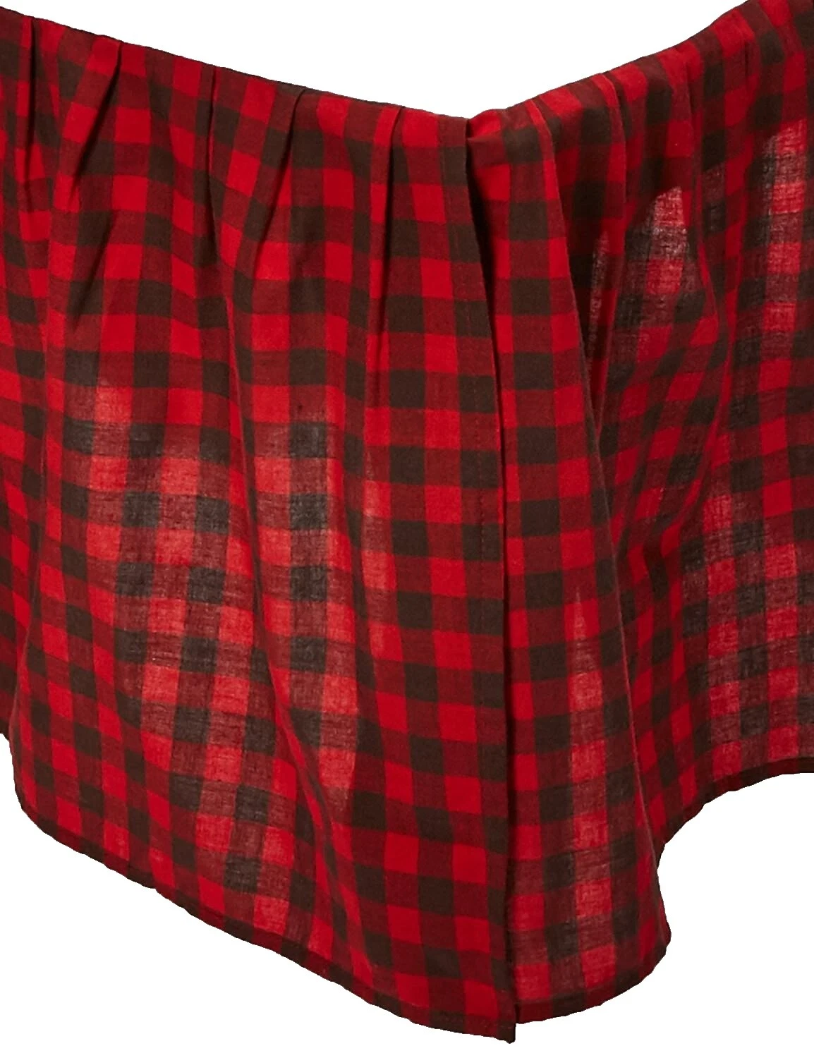 Faldas de Cama Queen Negro a Cuadros