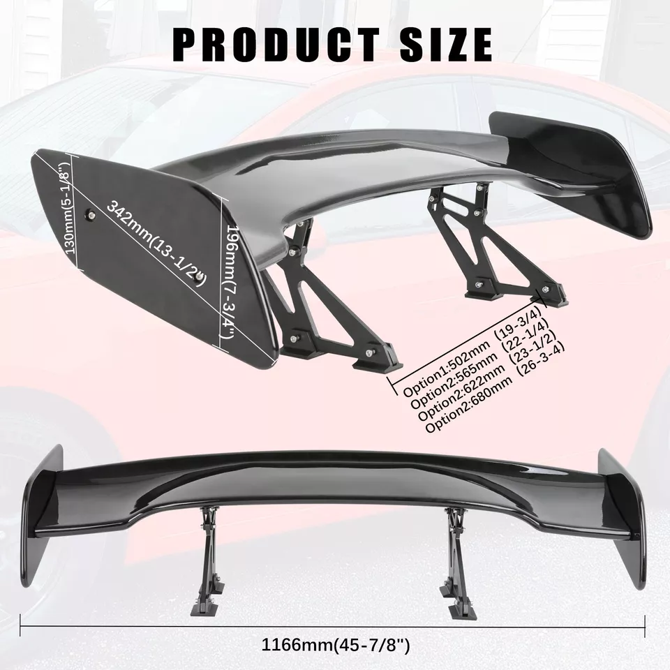 For Cadillac ATS-V CT5 CT5-V CTS CTS-V XT5 Gloss 46" Rear Trunk Spoiler GT Wing - Image 2 of 4