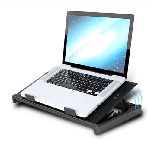 Upgraded Laptop Cooling Pad Slim Stand 11"-17" Notebook PC Led Quiet Cooler Fans - Afbeelding 12 van 12
