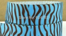 1.5 INCH GROSGRAIN RIBBON Hair Bow Supplies Wholesale Animal Print Aqua Zebra