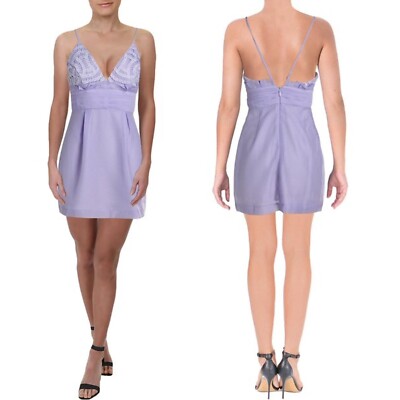 NWT New $250 Free People We Go Together Mini Lilac Zeffer Dress Size 0 |  eBay