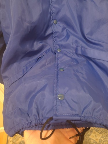 Pla-Jac Dunbrooke Jacket Medium Blue Windbreaker Vintage Made USA Club Coat 80's - Picture 4 of 4