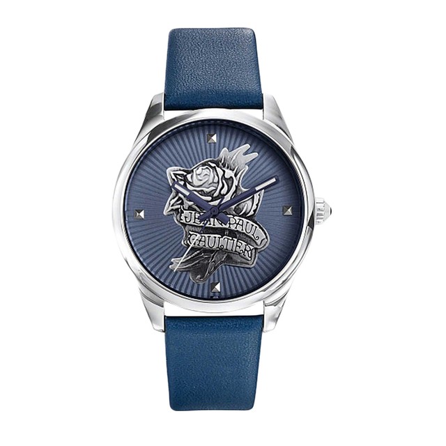 Jean Paul Gaultier Orologio da polso Donna Navy Tatoo 8502413 Pelle Blu 37  mm | Acquisti Online su eBay