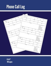 Phone Call Log: Phone Memo Message Book, Record 3 Telephone Messages Per Pa...