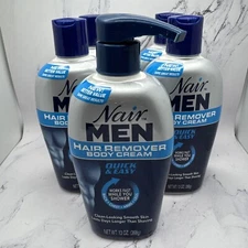 5 Nair Men Hair Removal Body Cream 13 oz (368 g) Each Lot, 1 With Pump