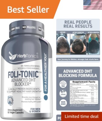 Advanced Hair Care Formula - DHT Blocker & Biotin for Hair Growth - 60 Capsules