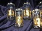 6 CULVER SARATOGA hiball tumbler GLASSES turquoise 22 kt GOLD VINTAGE midcentury — photo 6