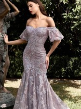 Elegant Detachable Short Sleeve Mermaid Evening Gown Classic Floor Length Gowns