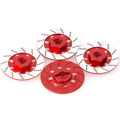 Pinza de disco de freno de llanta hexagonal roja de 12 mm 4 piezas para 1/10 RC Drift Touring Car EE. UU. - Imagen 6 de 9