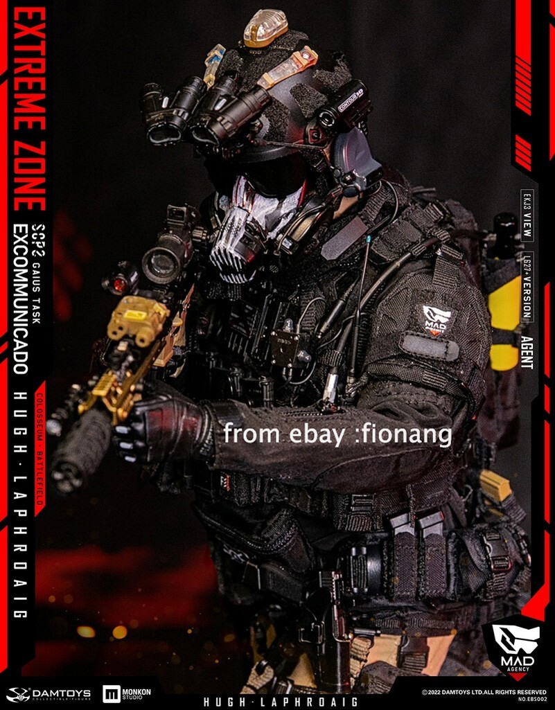 Damtoys 1/6th scale EXTREME ZONE Agent HUGH LAPHROAIG Collectible