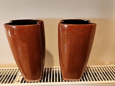 Beautiful Pair Lindt Stymiest Colorways Geometric Vases W/Original Labels Japan